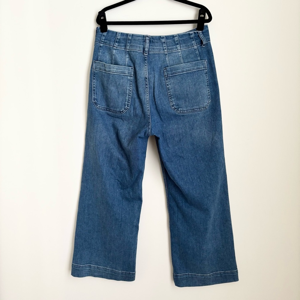 Anthropologie Classic Blue Cropped Jeans - Picture 5 of 7
